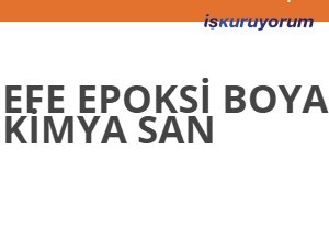 Efe Epoksi Zemin Kaplama Bayilik